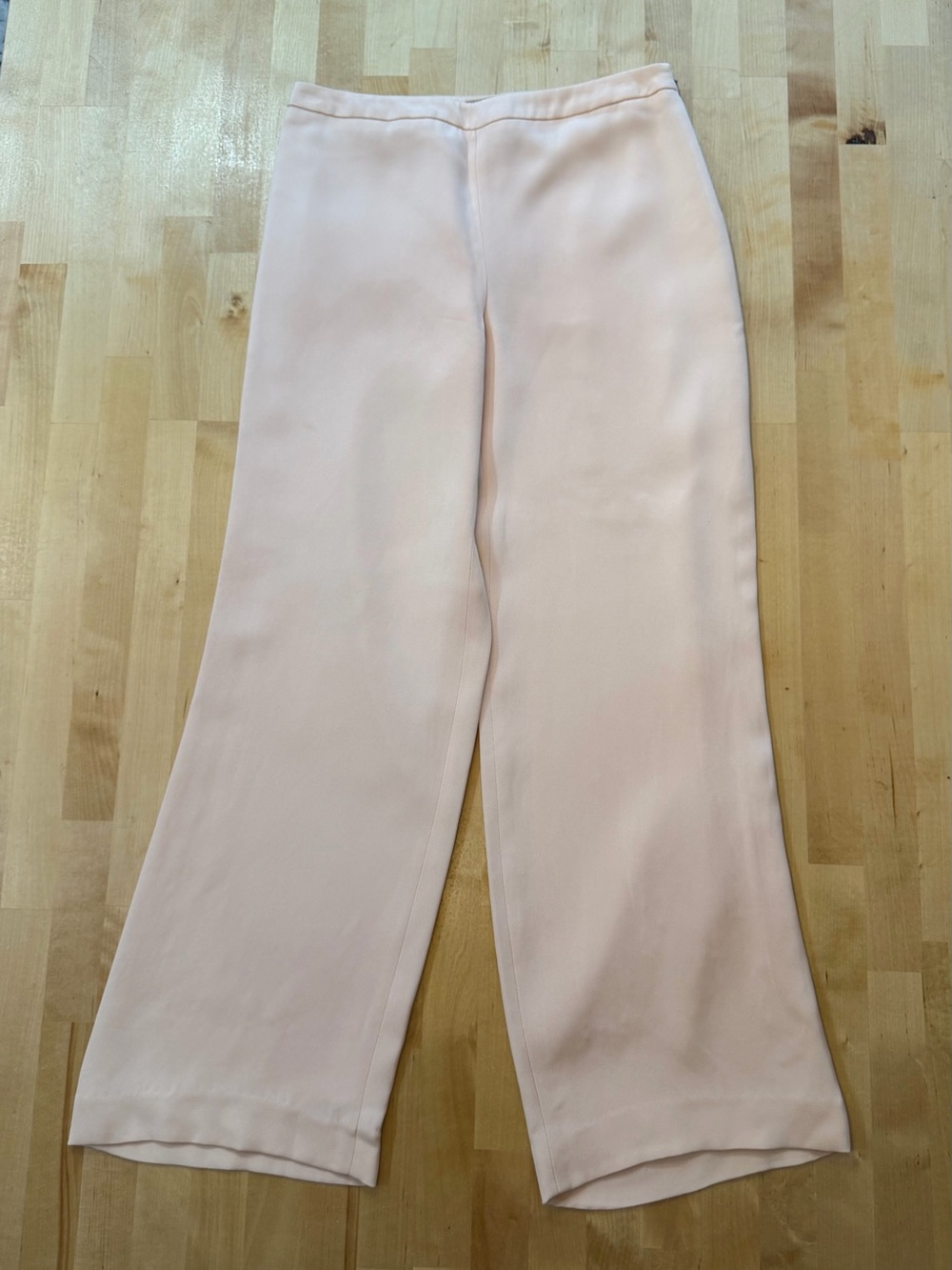 Vintage Luca Luca Light Pink 100% Silk Wide Leg Dress Pants